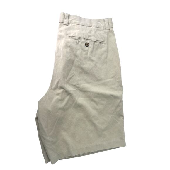 Tommy Bahama | 36 | Havana Herringbone Silk-Blend 9 In Inseam Flat Front Shorts - Picture 6 of 7